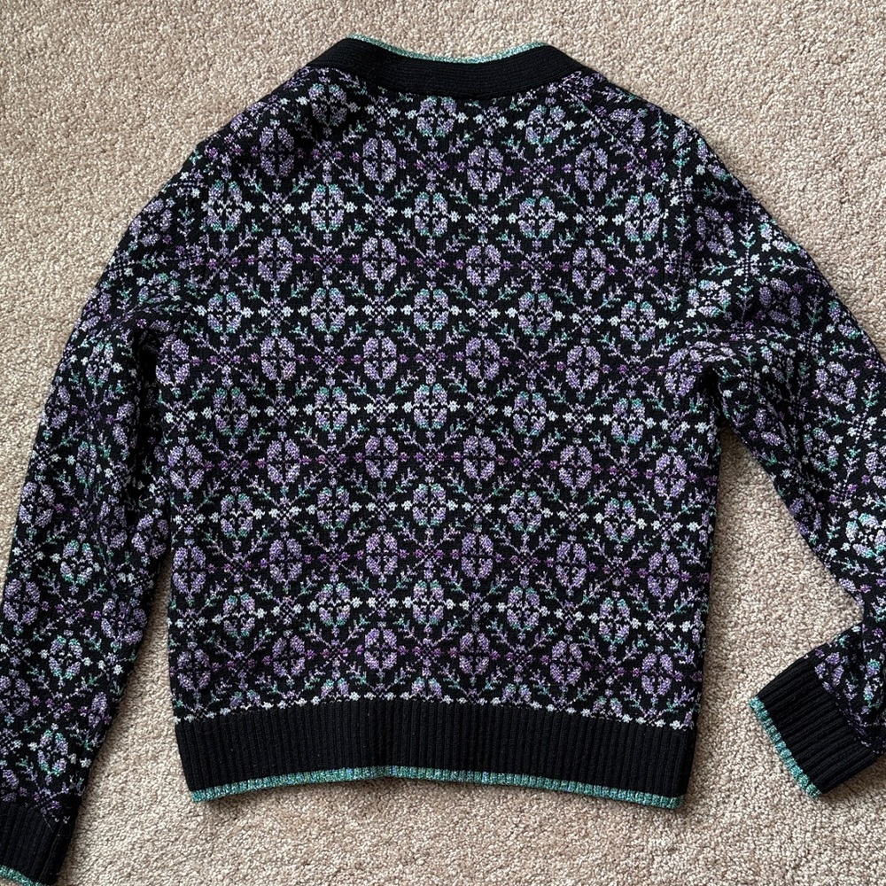 Maje Floral Knit Cardigan size 3 - Picture 5 of 5